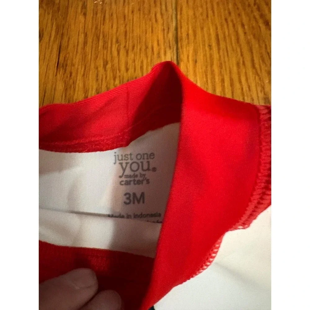 Just One You Carters Baby Boys Red White Ahoy Matey Pirate Crab Rash Guard 3M